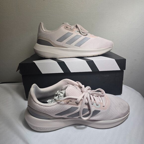 Adidas Women's Light Pink & Gray Runfalcon 3.0 W Running Shoes W Cloudfoam - 9.5 - Picture 1 of 7